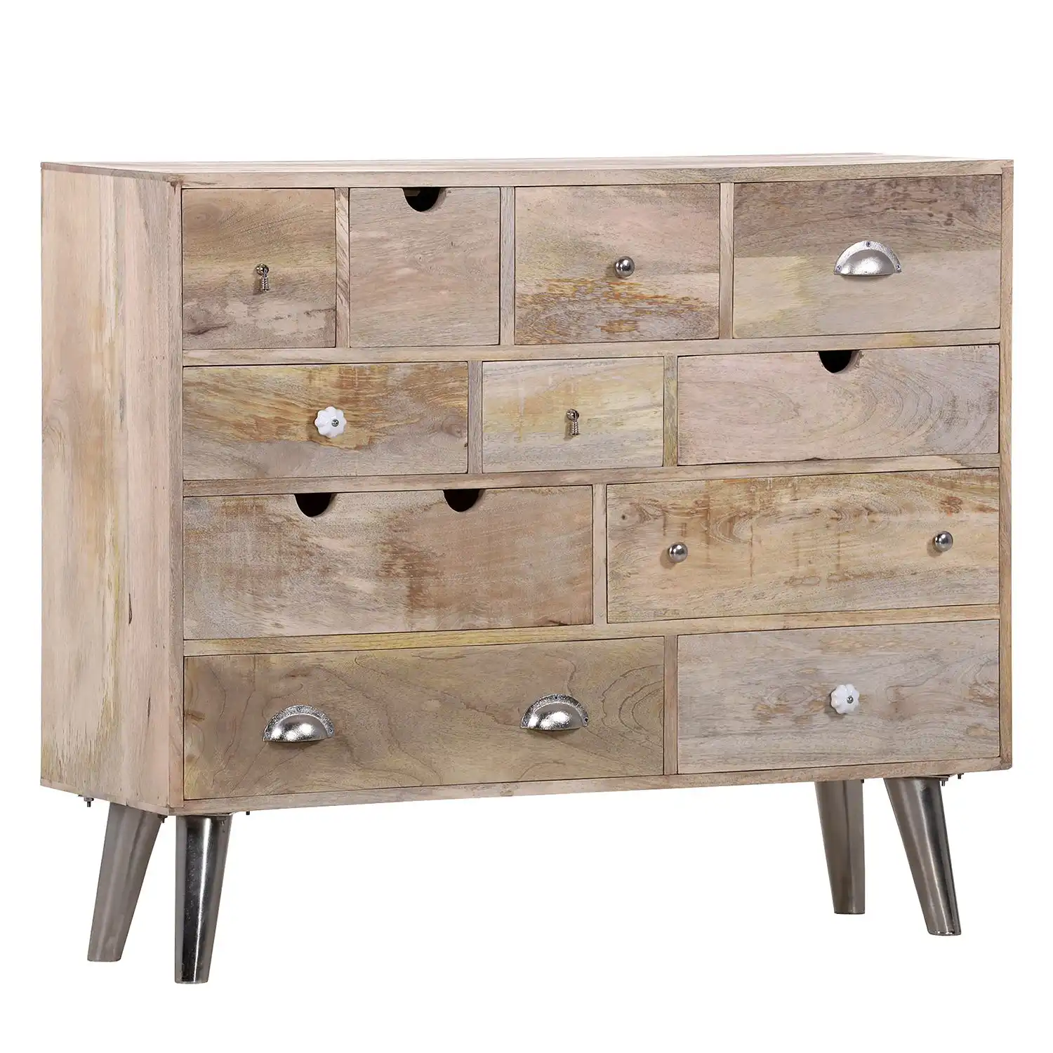 Mango Wood Sideboard with 11 drawers (Knock Down) - popular handicrafts